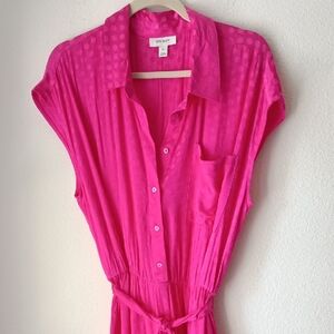 Chicwish Pink Button-Up Dress
